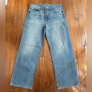 High waisted wide leg jeans
